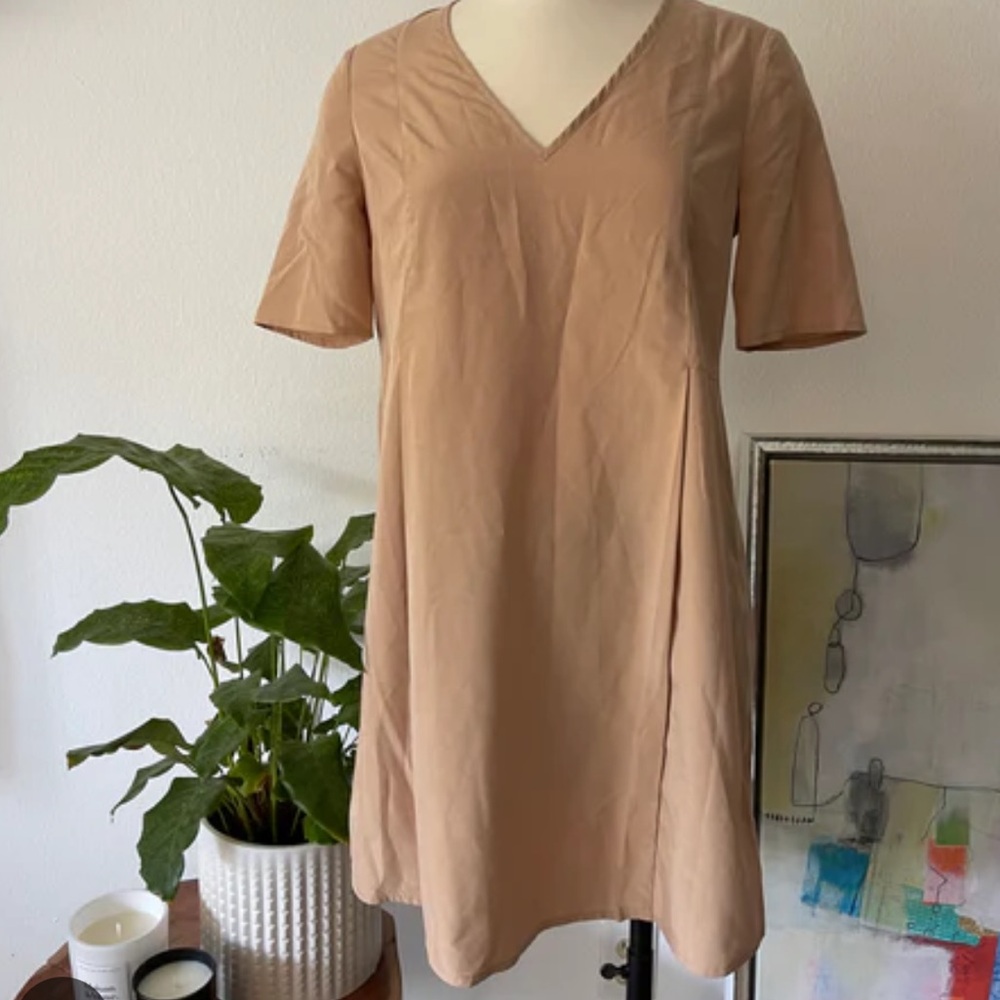 BCBGeneration Camel v-neck Dress
